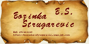 Božinka Strugarević vizit kartica